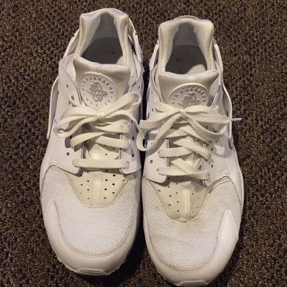 Nike Men's AIR HAUARACHE Athletic Shoes White Green Size 10 GUC Nike Men's AIR HAUARACHE Athletic Shoes White Green Size 10 GUC